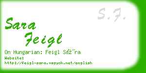 sara feigl business card